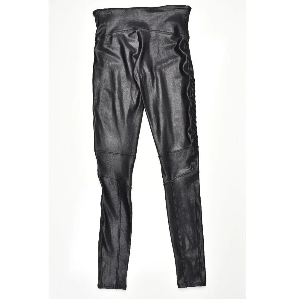 SPANX Faux Leather Moto Legging - Small